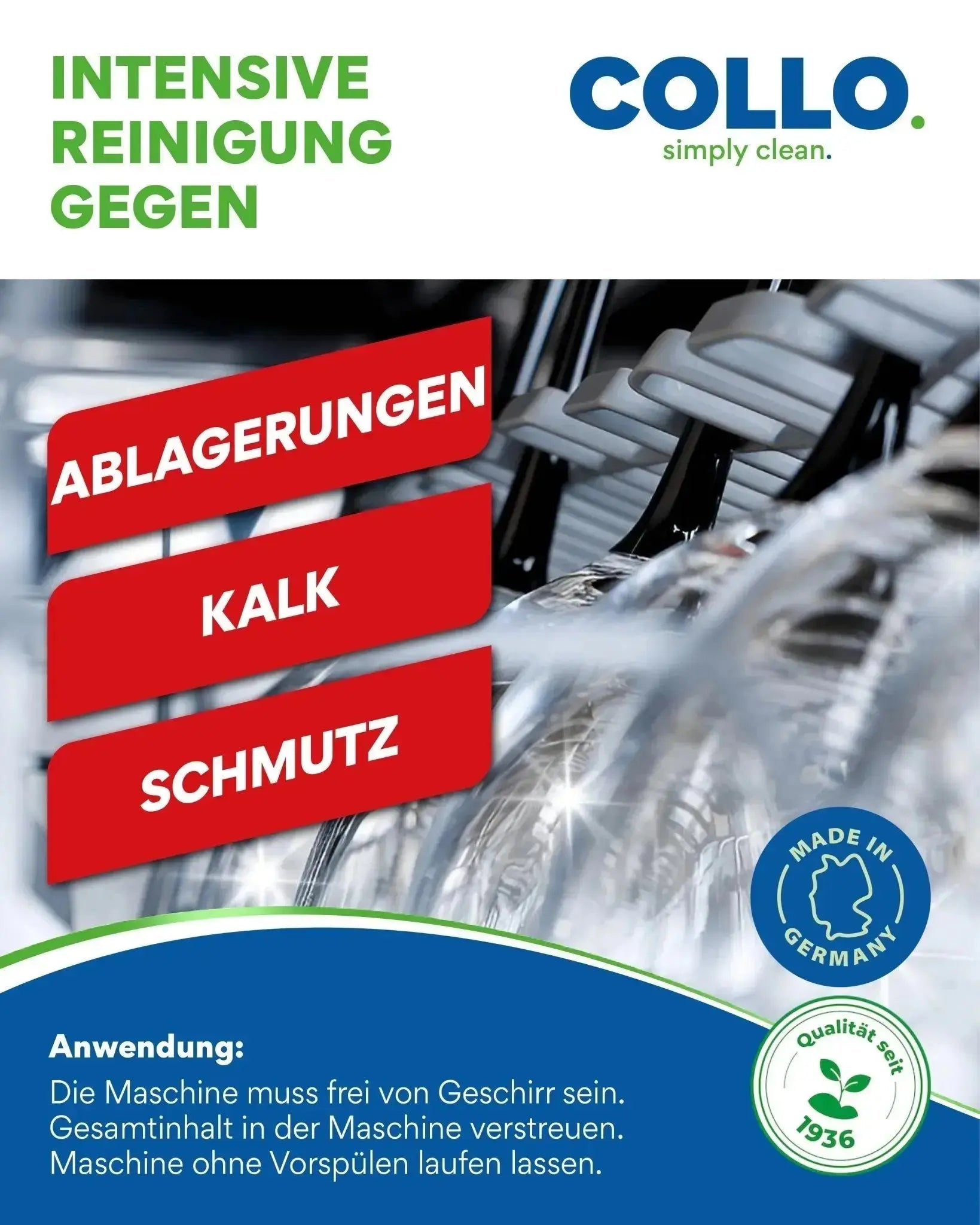 Vorteilsset: 5x Didal - Spülmaschinenreiniger - Entkalker für die Spülmaschine - 0023 01.5 - COLLO. simply clean.